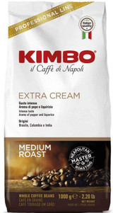  Kimbo EXTRA CREAM Medium Roast Coffee Beans - 1 Kg / 2.2 lbs (6/Case) 