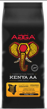  Café Agga KENYA AA Espresso Dark Roast Coffee Beans 0.9 Kg - 2 Lbs (6/Case) 