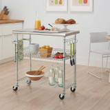 trinity Trinity Stainless Steel Versatile Mobile Kitchen Cart 86.4cm (34in) 