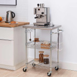 trinity Trinity Adjustable Features Stainless Steel Kitchen Cart 60.96cm(24in) 