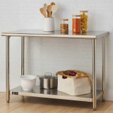 trinity TRINITY High Quality Versatile EcoStorage NSF Stainless Steel Prep Table 