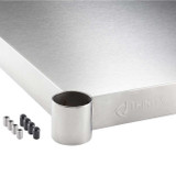 trinity TRINITY Versatile EcoStorage NSF Stainless Steel Prep Table with Wheels 