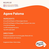 Master of Mixes Agave Syrup 375 mL - All-Natural Sweetener (12/Case) - Chicken Pieces