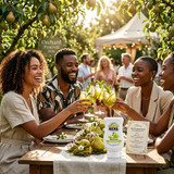 Real Juicy Pear Puree Infused Syrup 16.9 fl. oz. - Authentic Pear Flavor - Chicken Pieces