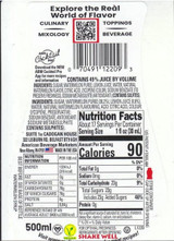 Real Watermelon Puree Infused Syrup 16.9 fl. oz. - Refreshing Sweetness - Chicken Pieces