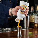 Real 16.9 fl. oz. Mango Puree Infused Syrup - Refreshing Tropical Flavor - Chicken Pieces