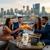 Real 16.9 fl. oz. Mango Puree Infused Syrup - Refreshing Tropical Flavor - Chicken Pieces