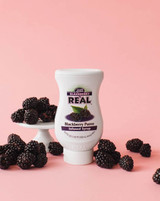 Real 16.9 fl. oz. Blackberry Puree Infused Syrup - Sweet and Tart Flavor - Chicken Pieces