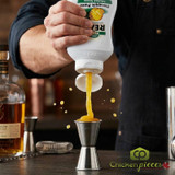 Real 16.9 fl. oz. Pineapple Puree Infused Syrup - Refreshing Tropical Flavor - Chicken Pieces