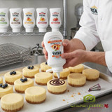 Real 16.9 fl. oz. Peach Puree Infused Syrup - Delicious Ripe Flavor - Chicken Pieces