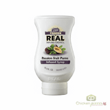 Real 16.9 fl. oz. Passion Fruit Puree Infused Syrup - Sweet Tropical Flavor - Chicken Pieces