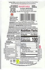 Real 16.9 fl. oz. Lychee Puree Infused Syrup - Delicious Tropical Flavor - Chicken Pieces