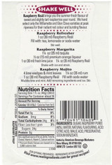 Real 16.9 fl. oz. Raspberry Puree Infused Syrup - Sweet and Tart Flavor - Chicken Pieces