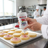 Real 16.9 fl. oz. Raspberry Puree Infused Syrup - Sweet and Tart Flavor - Chicken Pieces