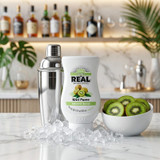 Real 16.9 fl. oz. Kiwi Puree Infused Syrup - Sweet and Tart Flavor for Cocktails - Chicken Pieces