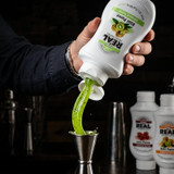 Real 16.9 fl. oz. Kiwi Puree Infused Syrup - Sweet and Tart Flavor for Cocktails - Chicken Pieces