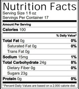 Real 16.9 fl. oz. Apple Puree Infused Syrup - Delicious Crisp Flavor - Chicken Pieces
