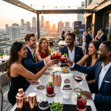 Real 16.9 fl. oz. Black Cherry Puree Infused Syrup - Sweet and Tart Flavor - Chicken Pieces