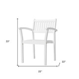 Set Of Two White Stacking Armchairs