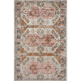 5' X 8' Cream Geometric Stain Resistant Indoor Outdoor Area Rug - CP-HMEROOTS-482943