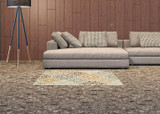 2' X 4' Gray And Ivory Floral Stain Resistant Indoor Outdoor Area Rug