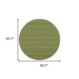 8' Green Round Stain Resistant Indoor Outdoor Area Rug