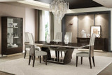 98.5" X 43.5" X 30" Wenge Dining Table And 6Pcs Chair Set
