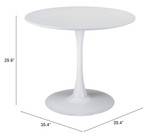 White Round Manufactured Wood Dining Set White Round Manufactured Wood Dining Set