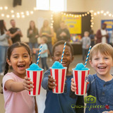 Slush Puppie 4 Litre jug of Blue Raspberry Slushy Syrup; Professional electric blue raspberry concentrate; 5:1 Canadian-made slushy syrup-CHICKEN PIECES