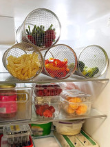 Stainless Steel BBQ Basket - Rolling Grilling Basket with Wire Mesh Cylinder - Portable Round Outdoor Camping Barbecue Rack