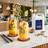 Bossen Passion Fruit Concentrated Syrup with Pulp 168 fl. oz.  Real Juice Flavor - Chicken Pieces