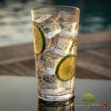 Cambro 16 oz Clear Crackled Plastic Tumbler (36/Case) - Lightweight Drinkware - Chicken Pieces