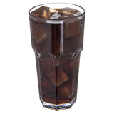 Carlisle 16 oz Clear Faceted Plastic Tumbler (24/Case) Glass-Like Drinkware - Chicken Pieces