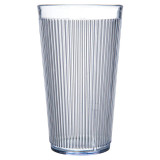 Carlisle 16 oz Clear Ribbed Plastic Tumbler (48/Case) - Durable Drinkware - Chicken Pieces