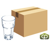 Carlisle 20 oz Clear Faceted Plastic Tumbler (24/Case) - Durable Design - Chicken Pieces