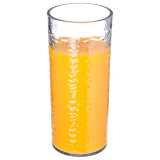 Carlisle 20 oz Clear Pebbled Plastic Tumbler (24/Case) - Scratch-Resistant - Chicken Pieces
