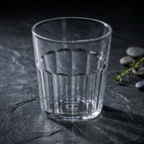 Cambro 9 3/10 oz Clear Fluted Plastic Tumbler (36/Case) - Durable Drinkware - Chicken Pieces