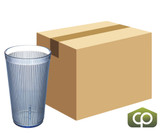 Carlisle 20 oz Blue Ribbed Plastic Tumbler (48/Case) - Stackable Drinkware - Chicken Pieces