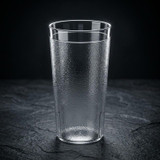 Cambro 22 oz Clear Textured Plastic Tumbler (24/Case) - Secure Grip Drinkware - Chicken Pieces