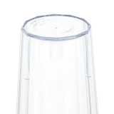 Cambro 16 2/5 oz Clear Fluted Plastic Tumbler (36/Case) - Elegant Drinkware - Chicken Pieces