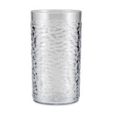 GET 16 oz Clear Hammered Plastic Tumbler (72/Case) - Pebbled Texture - Chicken Pieces