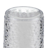 GET 16 oz Clear Hammered Plastic Tumbler (72/Case) - Pebbled Texture - Chicken Pieces