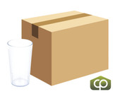 Cambro 12 3/5 oz Clear Textured Plastic Tumbler (72/Case) - Scratch-Resistant - Chicken Pieces