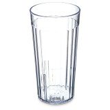 Carlisle 16 oz Clear Fluted Plastic Tumbler (72/Case) - Break-Resistant - Chicken Pieces