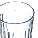 Carlisle 16 oz Clear Fluted Plastic Tumbler (72/Case) - Break-Resistant - Chicken Pieces