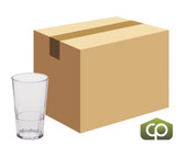 Cambro 12 oz Clear Plastic Tumbler (36/Case) - Impact-Resistant SAN Material - Chicken Pieces