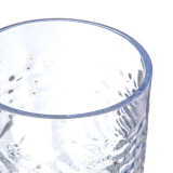 Carlisle 9 1/2 oz Clear Pebbled Plastic Tumbler (24/Case) - Sturdy Material - Chicken Pieces
