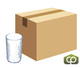 Carlisle 9 1/2 oz Clear Pebbled Plastic Tumbler (24/Case) - Sturdy Material - Chicken Pieces