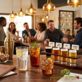 Cambro 16 oz Light Amber Crackled Plastic Tumbler (36/Case) -Durable Material - Chicken Pieces