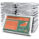 Emergency Thermal Blanket for NASA - Body Warmer for Outdoor, First Aid, Camping, Hiking, Travel - 10/Case